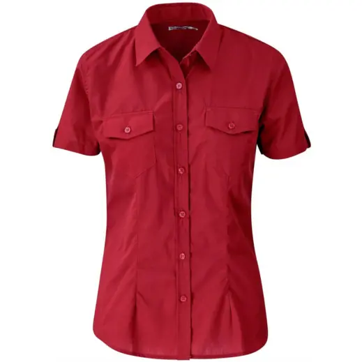 Ladies Short Sleeve Kensington Shirt Red